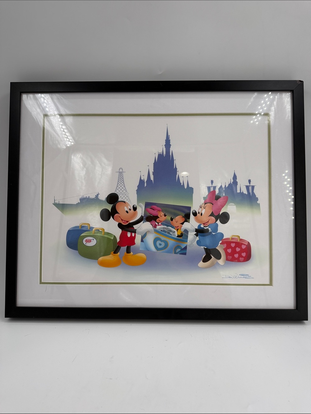 Disney/AAA Exclusive Lithograph Titled   "Our Cup Runneth Over Magical Memories